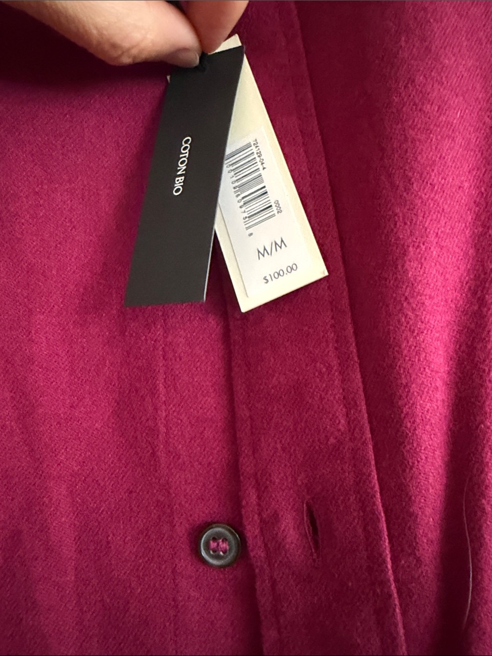 Banana Republic Men’s Dress Shirt in Deep Wine - Picture 3 of 7
